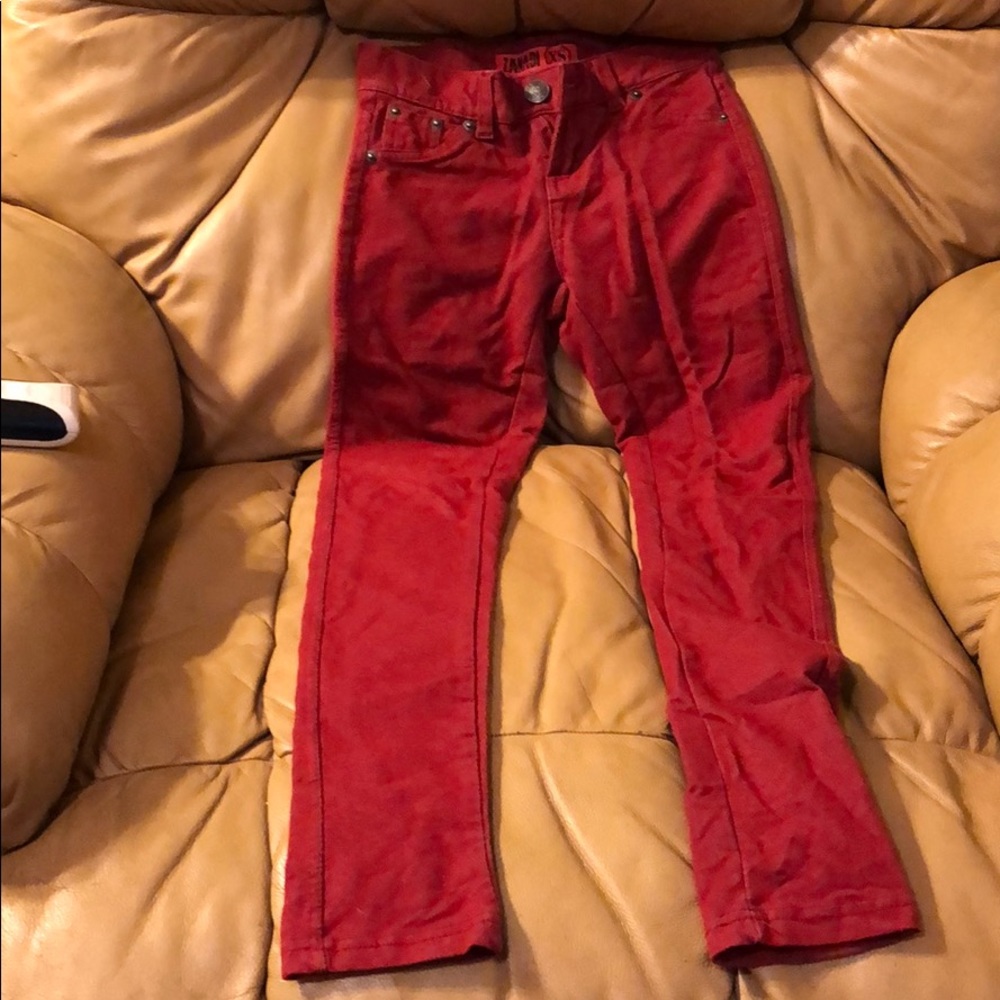 Brand Zanadi red jeggings.